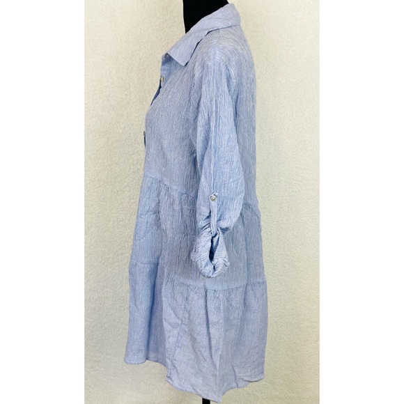 LOVE STITCH • Ocean Ave Tiered Striped Tunic, L - Picture 12 of 16